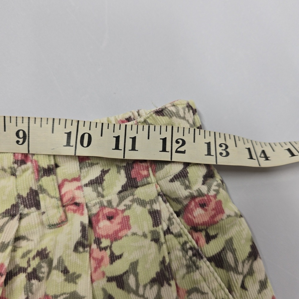 Vintage All Week Long Floral Corduroy Pants Women Size 10 High Waisted Rose - Picture 6 of 9